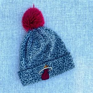 Women's Miami Heat Winter Gray Hat.